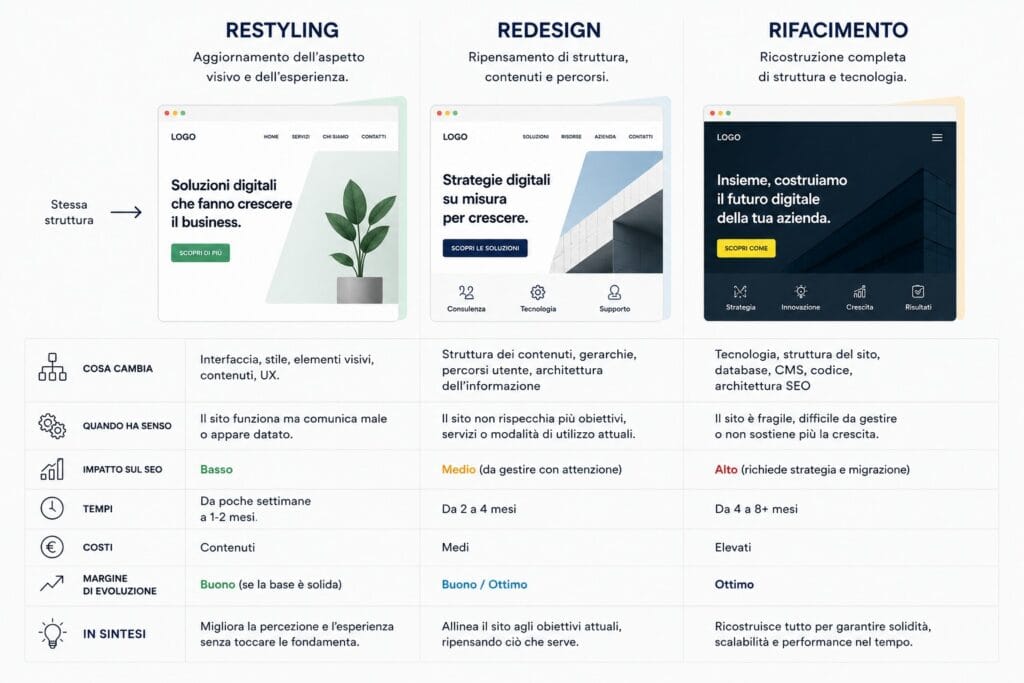 restyling redesign rifacimento