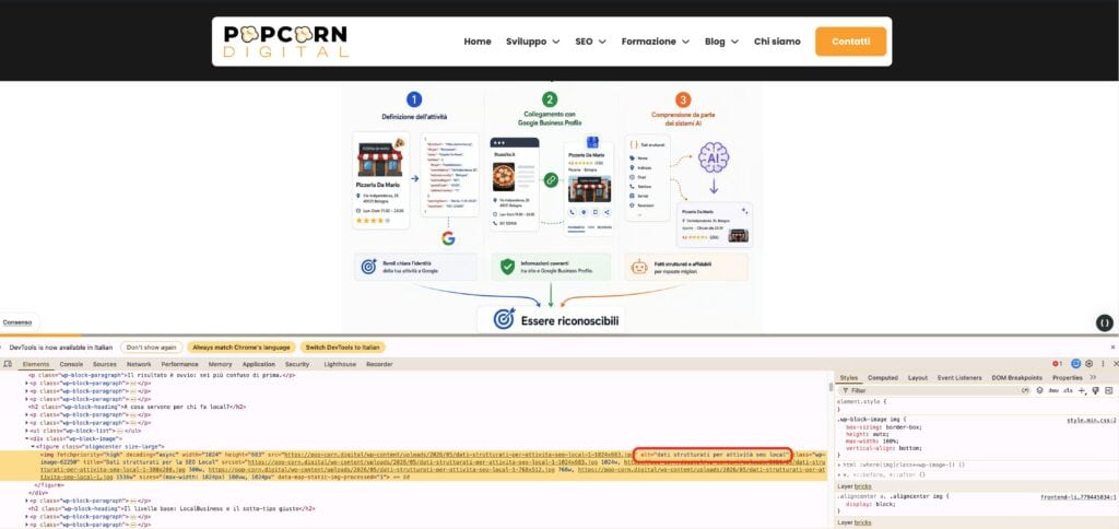 esempio di alt text parlante