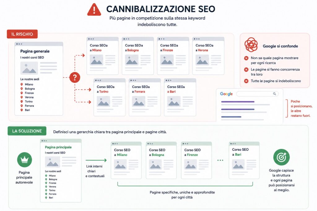 Programmatic SEO nella Local: quando si e quando no cannibalizzazione seo programmatic